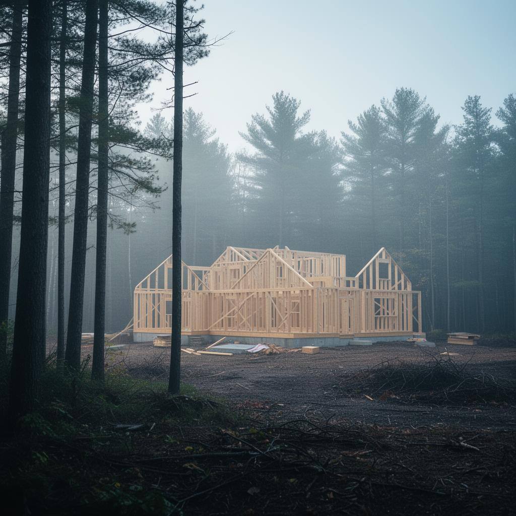 Custom Muskoka cottage under timber frame construction
