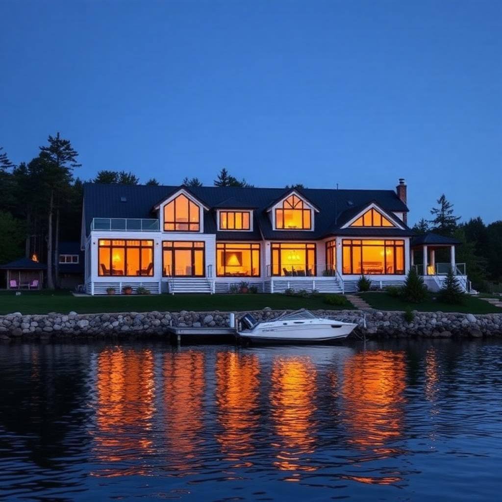 Real estate investor reviewing renovation budget on a property in Muskoka