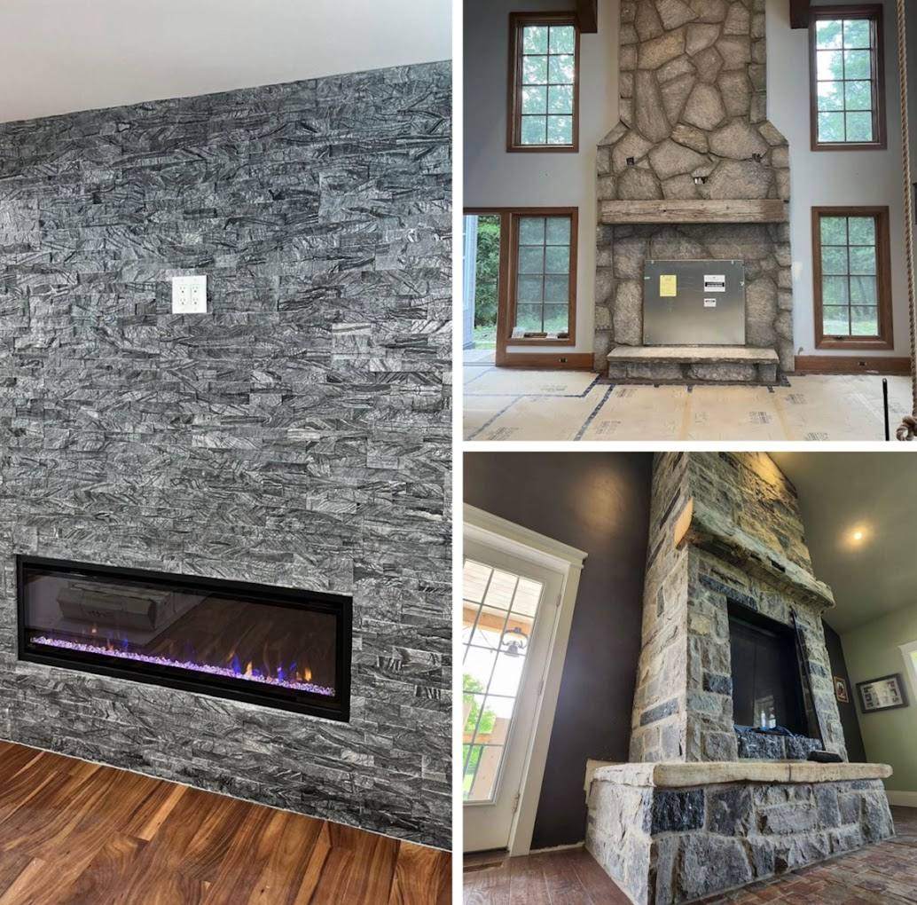 Stone fireplaces & feature walls