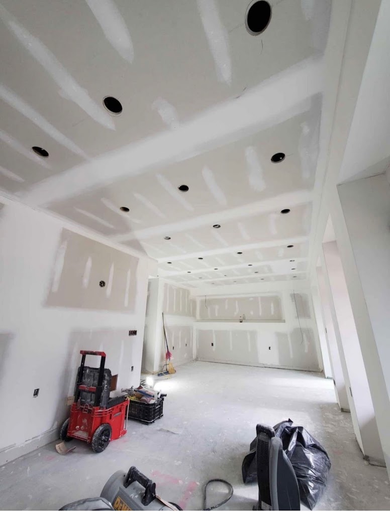 Interior renovation, drywall stage, Muskoka